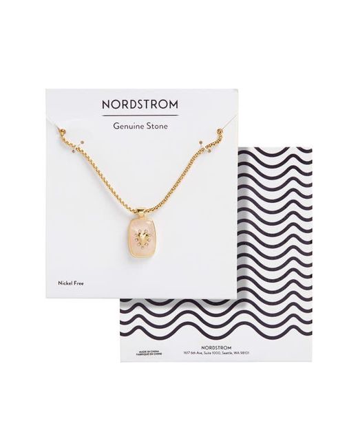 Nordstrom Rose Quartz Heart Pendant Necklace