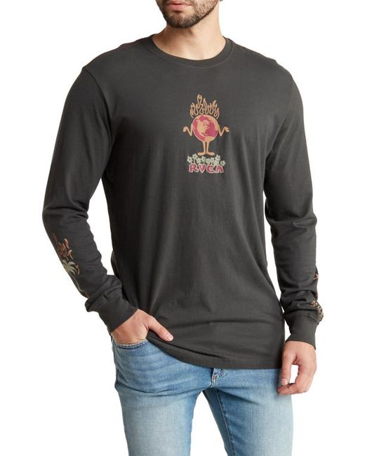 Rvca Scorched Long Sleeve Graphic T-Shirt Small