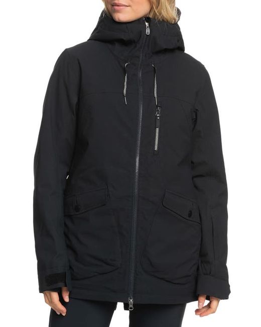 Roxy Stated Waterproof Hooded Snow Jacket X-Small