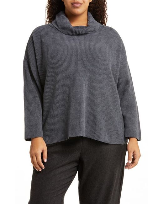 Eileen Fisher Cowl Neck Organic Cotton Sweater
