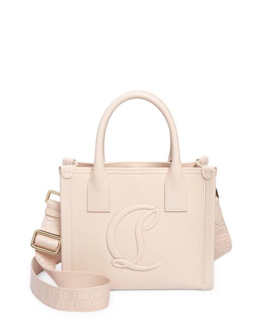 Christian Louboutin Mini By My Side Grained Leather East/West Tote Leche/Leche/Leche