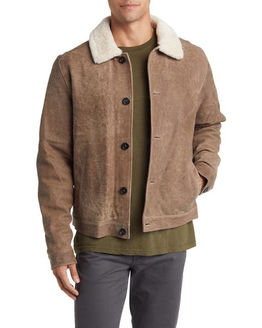 Billy Reid Bishop Down Genuine Shearling Leather Jacket Medium