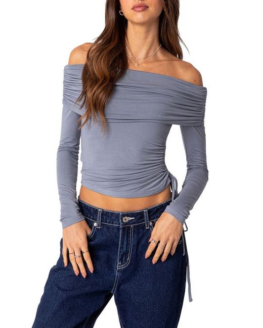 Edikted Gathered Off the Shoulder Top X-Small