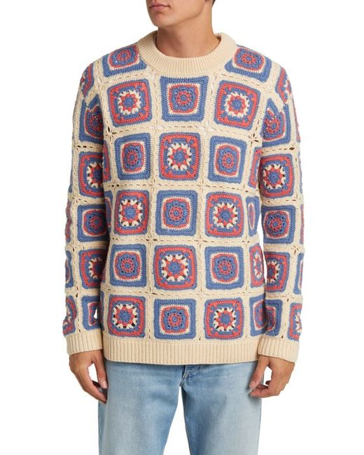 Nn07 Crochet Wool Blend Sweater Large