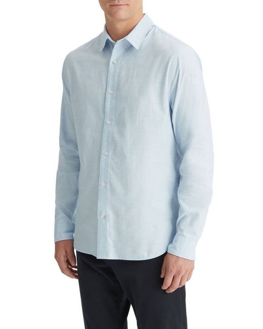 Vince Solid Stretch Button-Up Shirt Medium