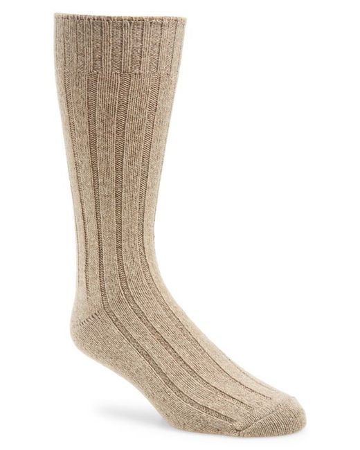 American Trench Ribbed Wool Silk Blend Boot Socks