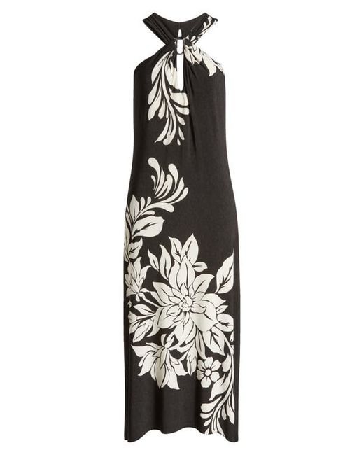 Tommy Bahama Midnight Sea Floral Sleeveless Matte Jersey Maxi Dress X-Small