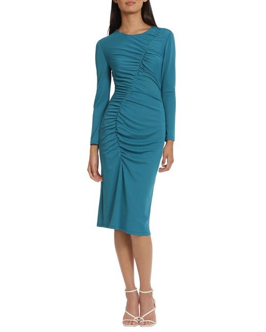 Donna Morgan For Maggy Ruched Long Sleeve Knit Dress