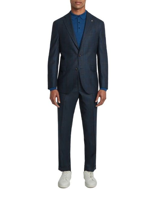 Jack Victor Dean Soft Constructed Plaid Wool Cashmere Suit Short