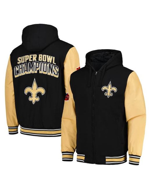 G-iii Sports By Carl Banks Gold New Orleans Saints Player Option Full-Zip Hoodie