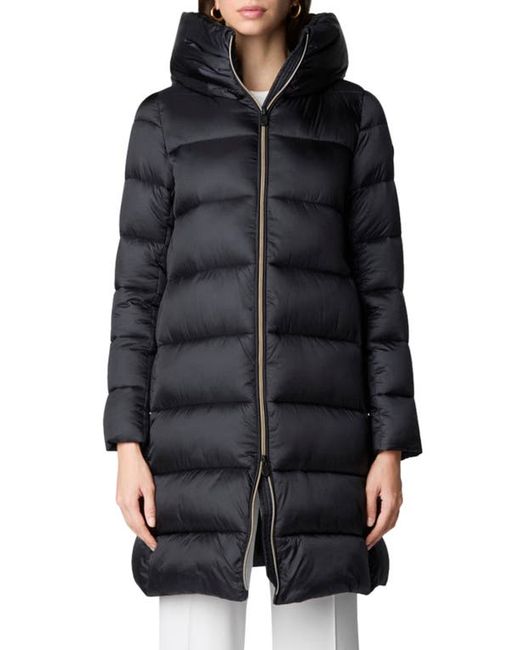 Save The Duck Lysa Quilted Hooded Longline Coat