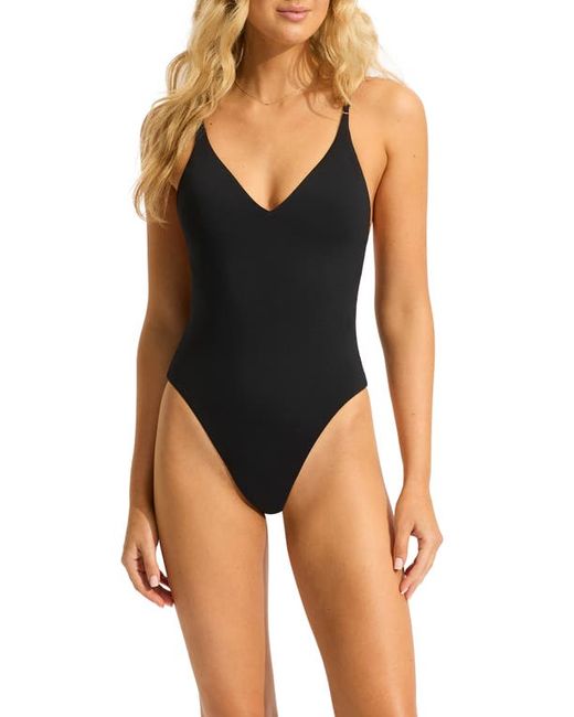 Seafolly Collective Strappy One-Piece Swimsuit 4 Us