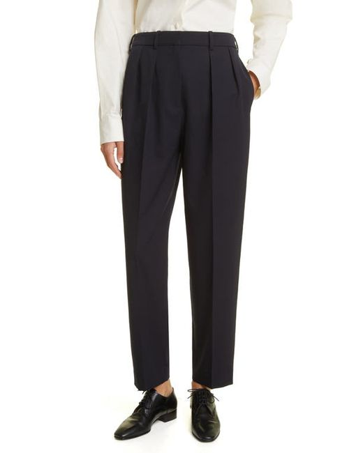 The Row Corby Loose Wool Ankle Pants