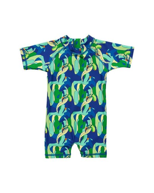 Snapper Rock Toucan Jungle Short Sleeve One-Piece Rashguard Swimsuit 0-6M