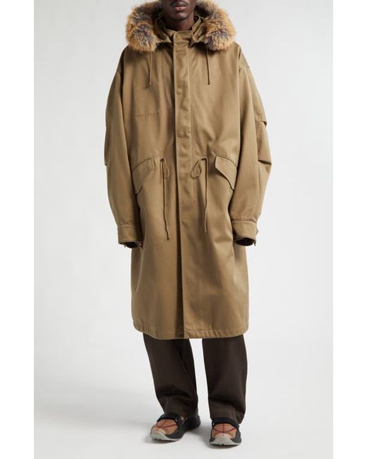 Burberry Water Resistant Coat with Removable Faux Fur Trim Small