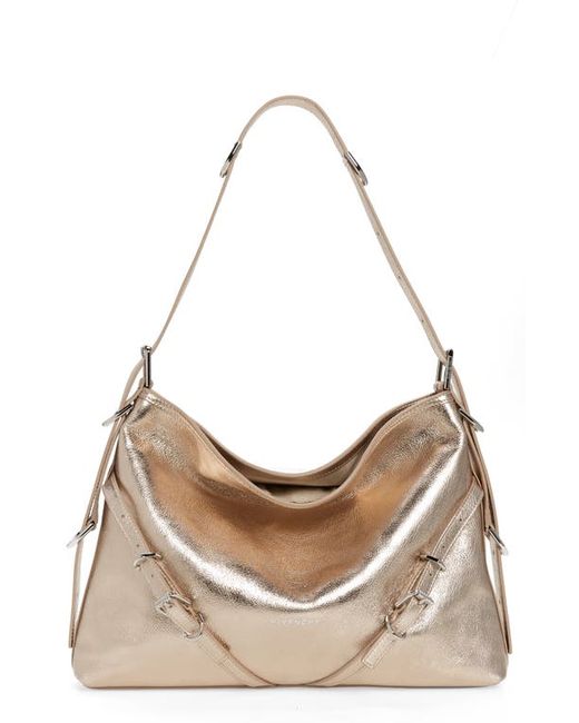 Givenchy Medium Voyou Metallic Leather Hobo Bag