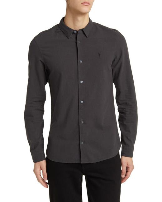 AllSaints Lovell Solid Cotton Button-Up Shirt