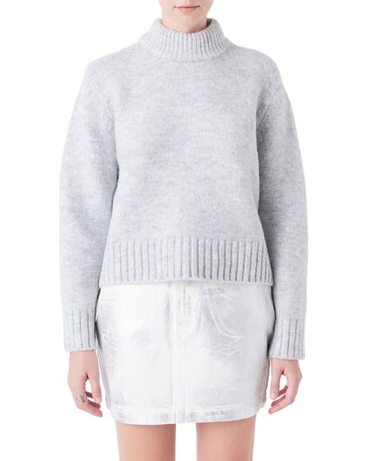 Grey Lab Mock Neck Pullover Sweater X-Small