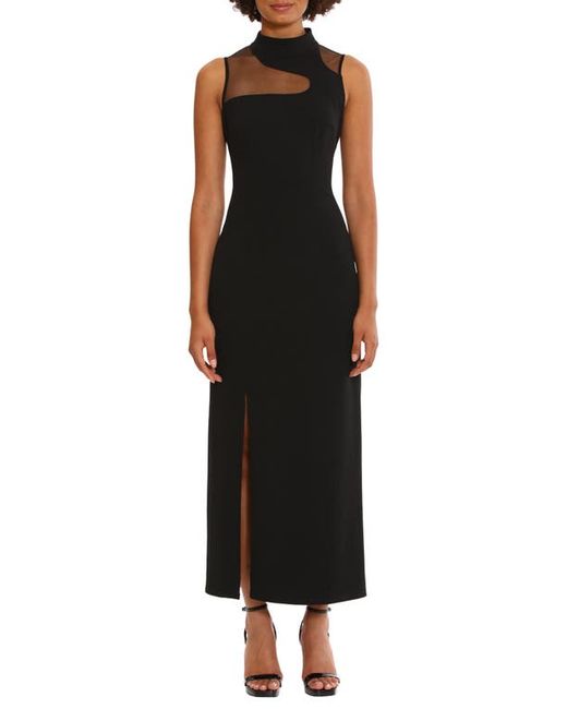 Donna Morgan For Maggy Illusion Mesh Sleeveless Cocktail Dress