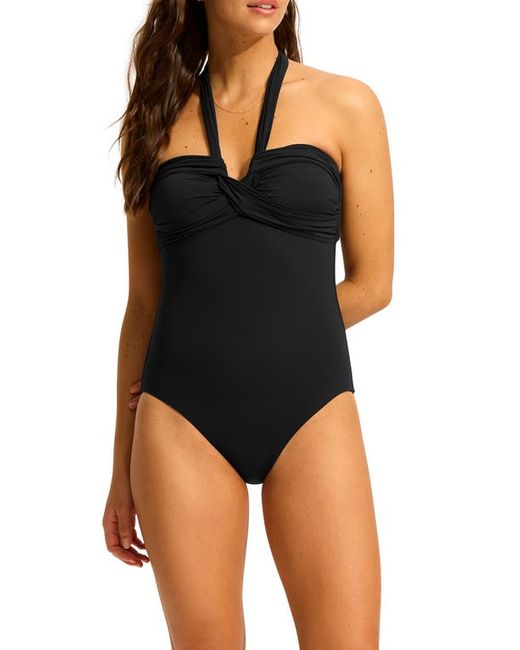 Seafolly Collective Halter One-Piece Swimsuit 4 Us