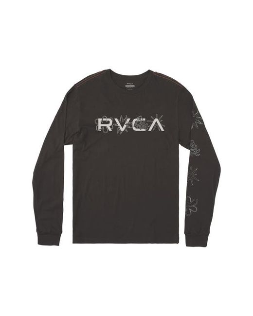 Rvca Big Bloom Long Sleeve Cotton Graphic T-Shirt Small