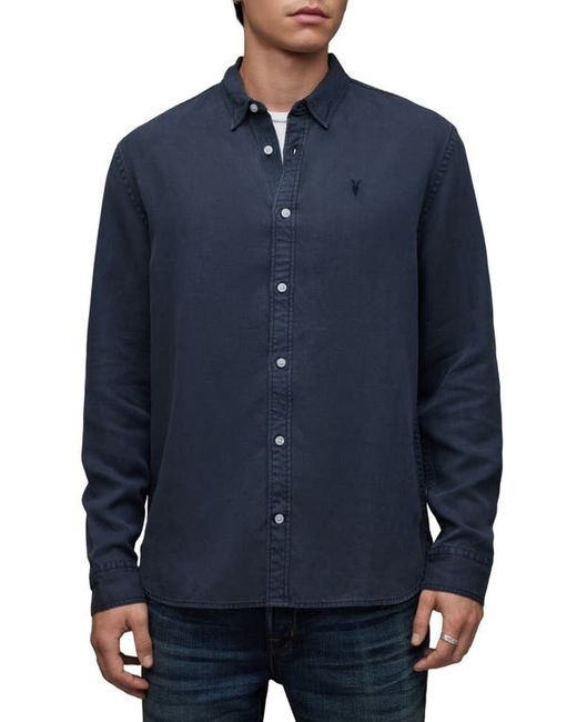 AllSaints Laguna Relaxed Fit Long Sleeve Button-Up Shirt Medium