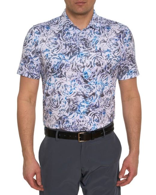 Robert Graham Abstract Rose Floral Performance Golf Polo