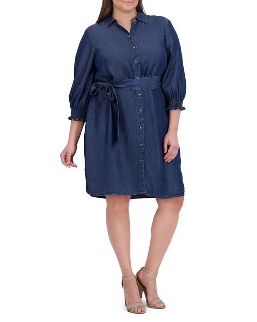 Foxcroft Abby Belted Long Sleeve Shirtdress