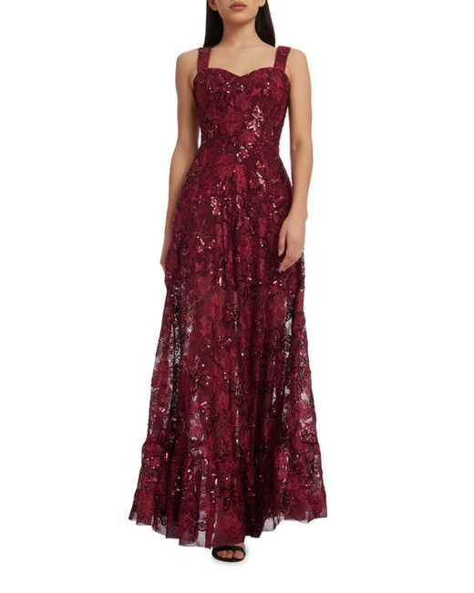 Dress the population Anabel Sequin Fit Flare Gown