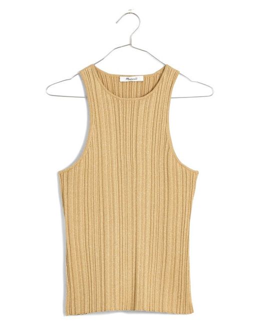 Madewell The Signature Shimmer Knit Cutaway Sweater Tank