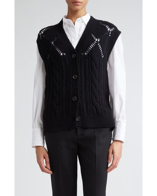 Maria Mcmanus Argyle Oversize Recycled Cashmere Organic Cotton Sweater Vest X-Small