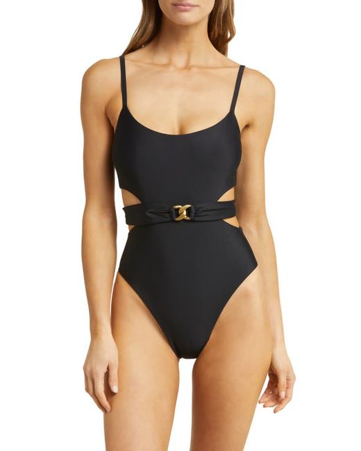 Vitamin A® Vitamin A Luxe Link Belted One-Piece Swimsuit