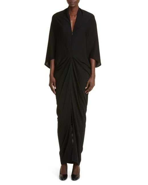 The Row Rodin Ruched Virgin Wool Maxi Dress X-Small