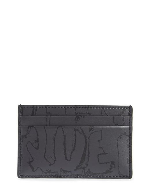 Alexander McQueen Graffiti Leather Card Holder