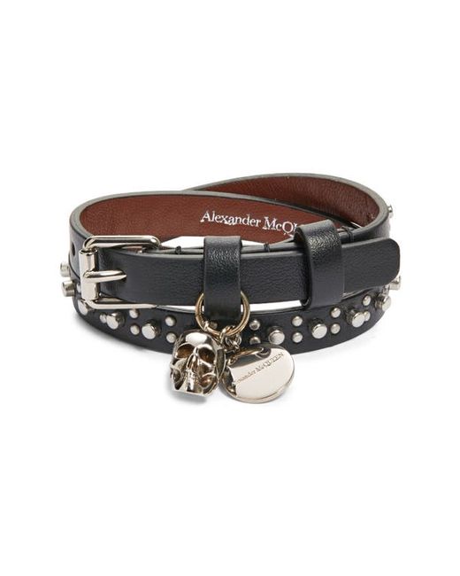 Alexander McQueen Leather Wrap Bracelet