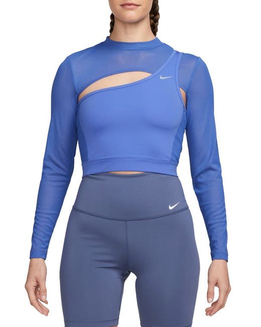 Nike Pro Long Sleeve Crop Top Joy Tint