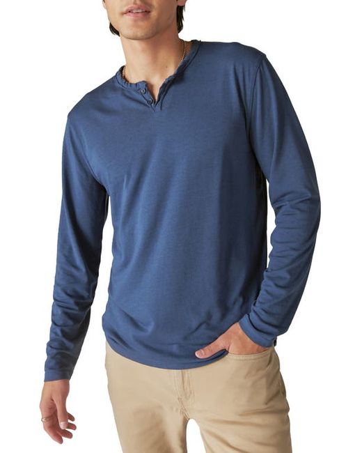 Lucky Brand Venice Burnout Cotton Blend Long Sleeve T-Shirt