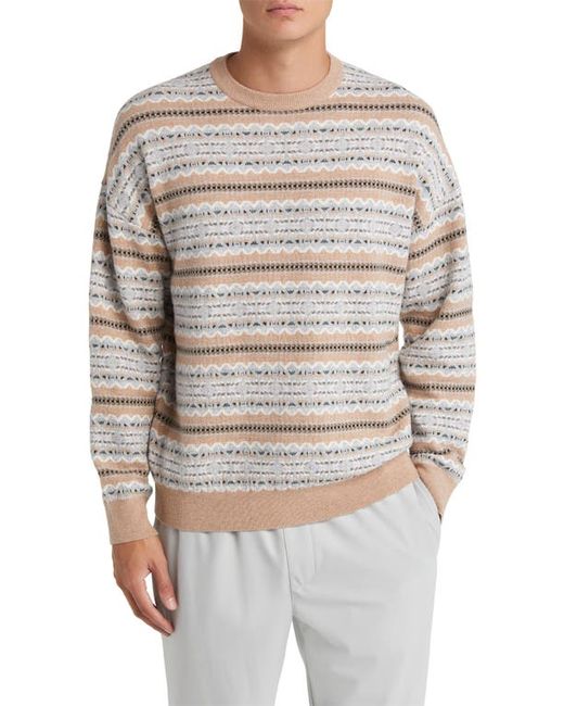 Reiss Plato Fair Isle Stripe Wool Sweater Small