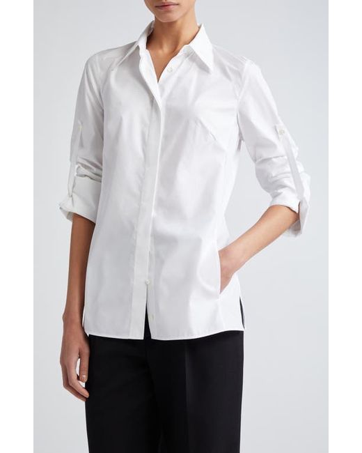 Akris Cotton Silk Button-Up Tunic Shirt