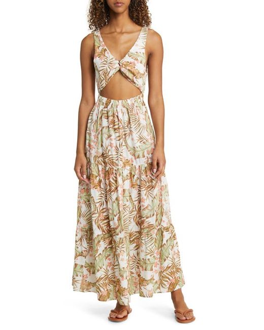 Rip Curl La Quinta Floral Smocked Maxi Dress X-Small