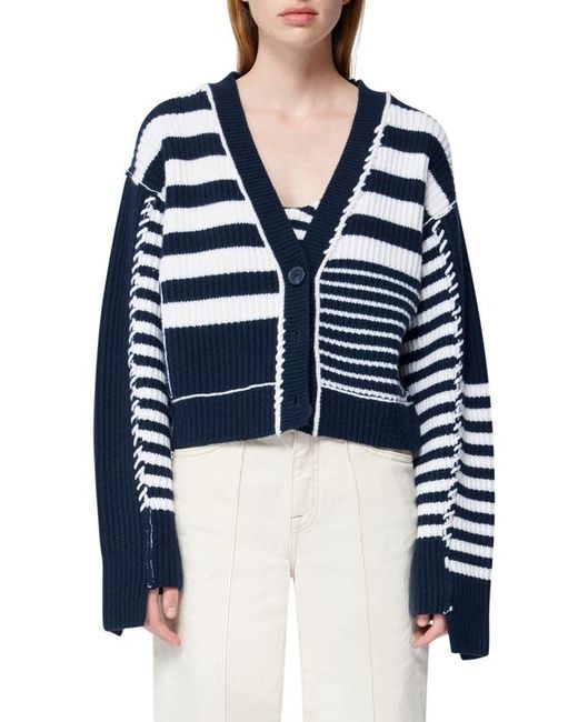 Simkhai Adara Mixed Stripe Wool Cashmere Cardigan X-Small