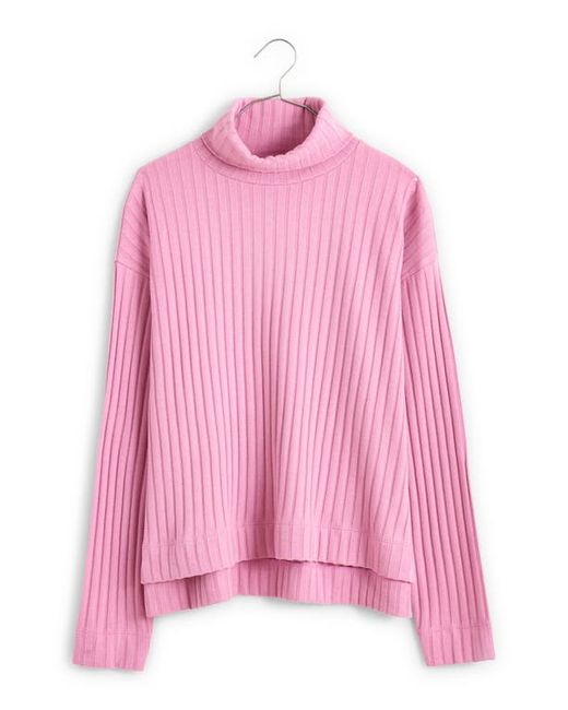 Madewell Relaxed High-Low Rib Turtleneck
