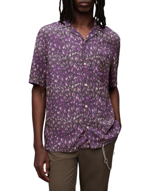 AllSaints Ikuma Relaxed Fit Floral Camp Shirt X-Small