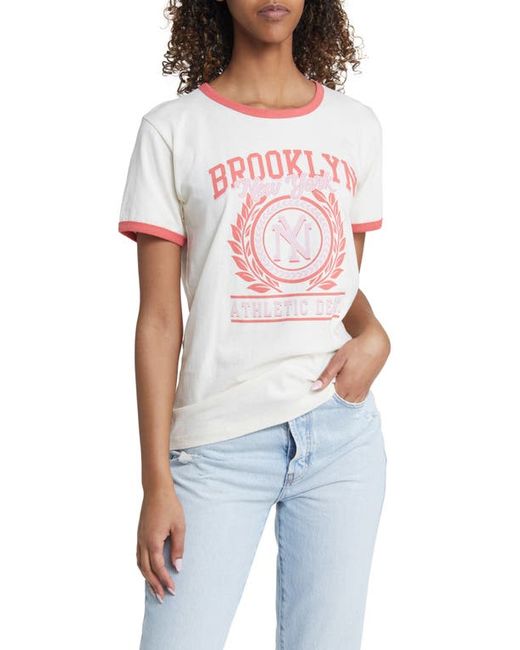 Golden Hour Brooklyn Athletic Department Cotton Graphic Ringer T-Shirt X-Small