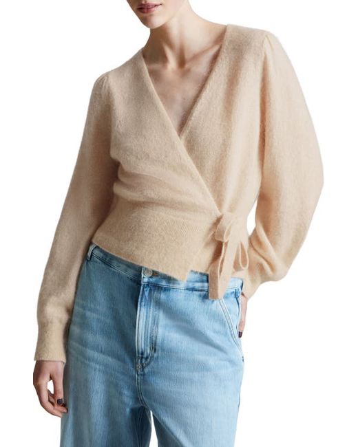 Other Stories Merino Wool Mohair Blend Wrap Cardigan X-Small