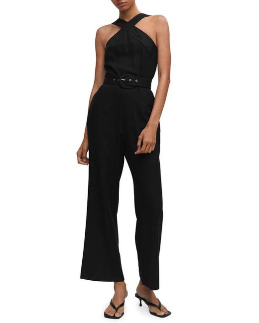 Mango Belted Halter Neck Jumpsuit X-Small