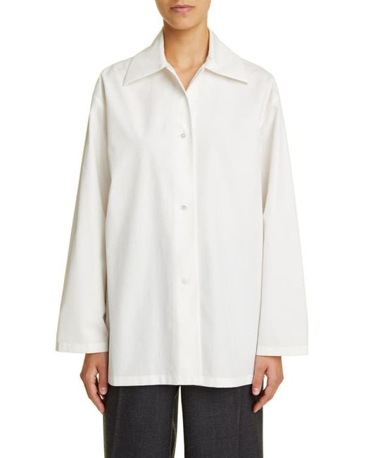 The Row Rigel Oversize Cotton Button-Up Shirt Small