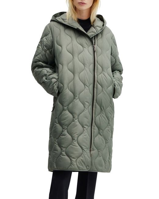 Mango Oversize Hooded Water Repellent Quilted Coat X-Small
