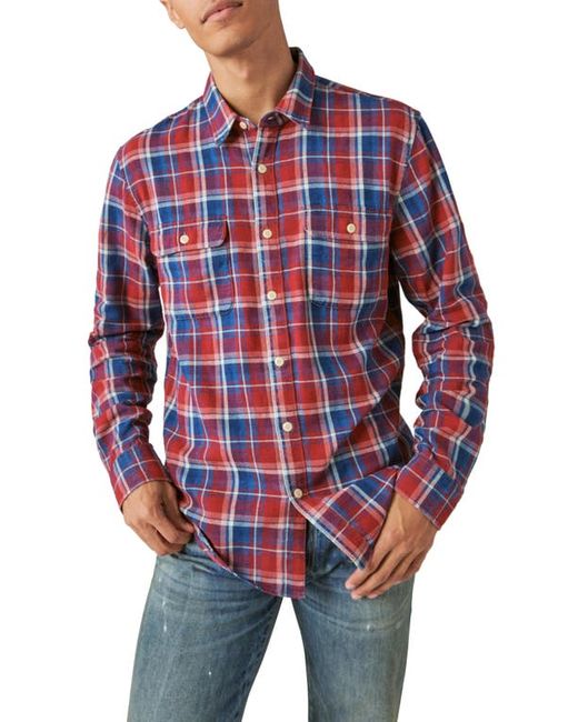 Lucky Brand Mesa Plaid Cotton Flannel Button-Up Shirt