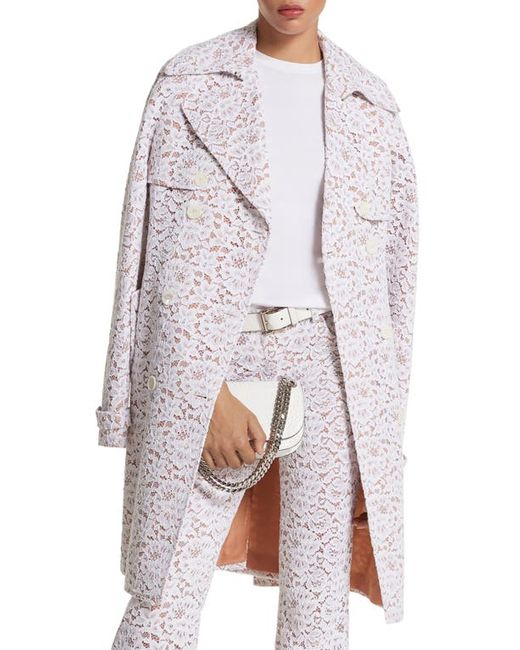 Michael Kors Collection Floral Lace Trench Coat
